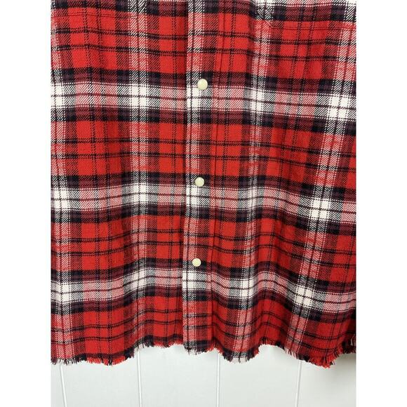 The Kooples Men's Red Checked Classic Wide Fit Over Shirt NWT Size XL - Picture 7 of 10